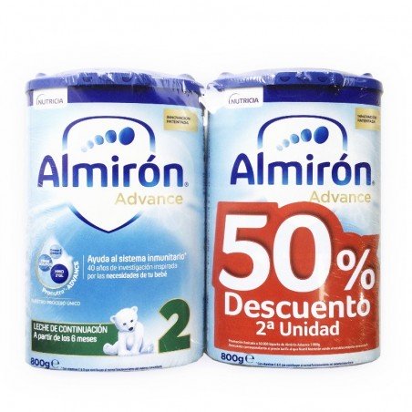 Comprar ALMIRÓN ADVANCE 2 DUPLO NUEVA FÓRMULA 2 X 800 G al mejor precio en Farmacia4Estaciones, tu farmacia online Comprar ALMIRÓN ADVANCE 2 DUPLO NUEVA FÓRMULA 2 X 800 G
