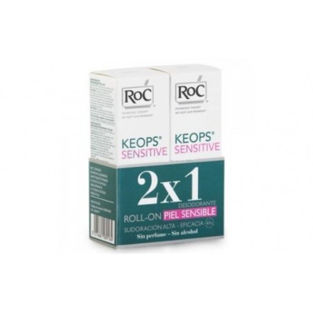 Comprar keops desodorante piel sensible roll-on 30gr duplo.