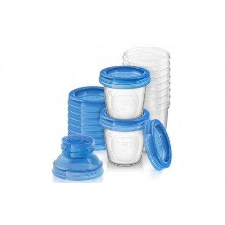 Comprar set recipientes leche materna 180ml 10ud scf618/