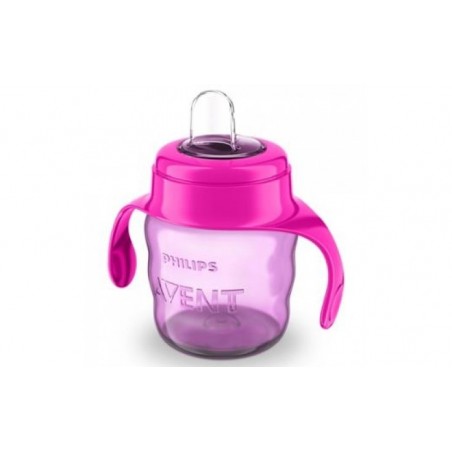 Comprar vaso boquilla blanda rosa 200ml +6m scf551/03