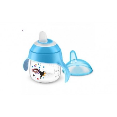 Comprar vaso pinguino boquilla blanda azul 200ml scf751/05.