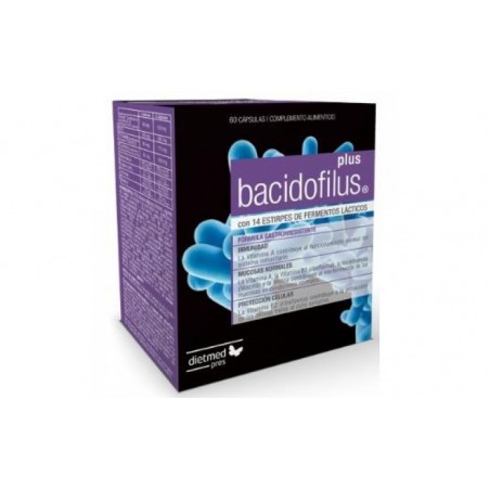 Comprar bacidofilus plus 60cap. al mejor precio en Farmacia4Estaciones, tu farmacia online Comprar bacidofilus plus 60cap.