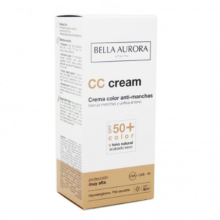 Comprar bella aurora protector solar spf50+ color 30 ml