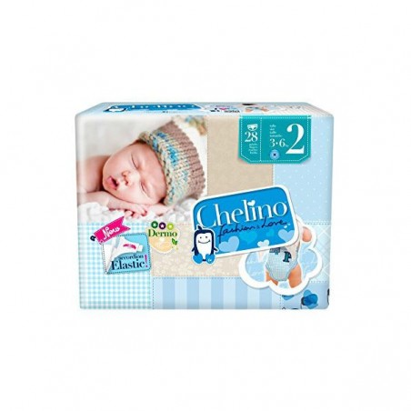 pañal infantil chelino t - 2 (3 - 6 kg) 28 uds