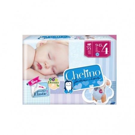 Comprar PAÑAL INFANTIL CHELINO T - 4 (9-15 KG) 34 UDS al mejor precio en Farmacia4Estaciones, tu farmacia online Comprar PAÑAL INFANTIL CHELINO T - 4 (9-15 KG) 34 UDS