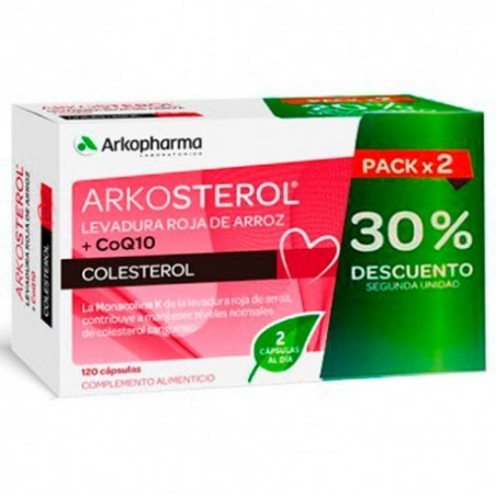 Comprar arkosterol levadura de arroz + coq10 duplo 2 x 60 cápsulas