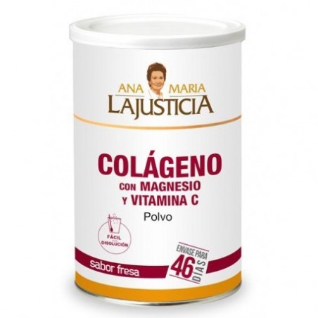 Comprar ANA MARÍA LAJUSTICIA COLÁGENO CON MAGNESIO Y VITAMINA C SABOR FRESA 350 G al mejor precio en Farmacia4Estaciones, tu farmacia online Comprar ANA MARÍA LAJUSTICIA COLÁGENO CON MAGNESIO Y VITAMINA C SABOR FRESA 350 G