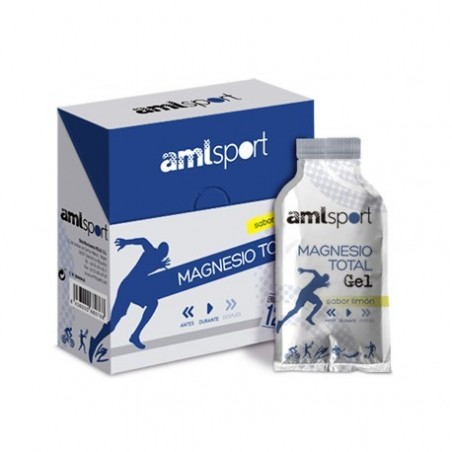 Comprar amlsport magnesio total gel sabor limón 12 sobres bebibles