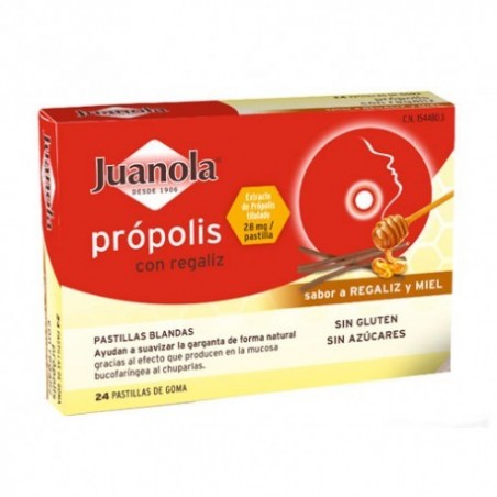 Comprar juanola própolis sabor regaliz y miel 24 pastillas