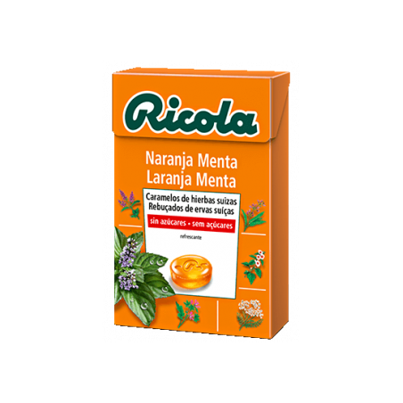 Comprar ricola caramelos sin azucar naranja 50 g al mejor precio en Farmacia4Estaciones, tu farmacia online Comprar ricola caramelos sin azucar naranja 50 g