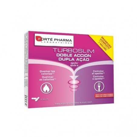Comprar TURBOSLIM DOBLE ACCIÓN 56 CAPS al mejor precio en Farmacia4Estaciones, tu farmacia online Comprar TURBOSLIM DOBLE ACCIÓN 56 CAPS