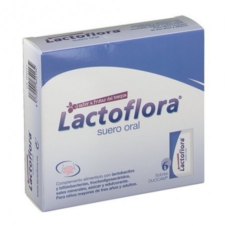 Comprar lactoflora suero oral 6 sobres duocam sabor frutas del bosque