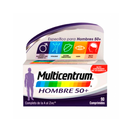 Comprar multicentrum hombre 50 90 comprimidos al mejor precio en Farmacia4Estaciones, tu farmacia online Comprar multicentrum hombre 50 90 comprimidos