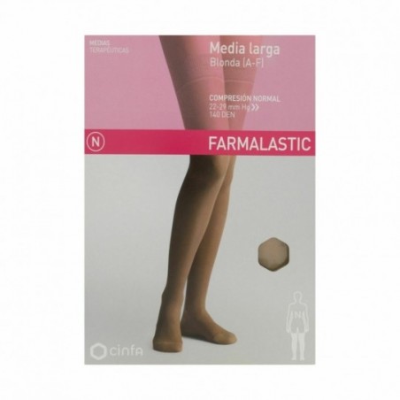 Comprar media larga (a-f) comp ligera farmalastic blonda vison t- peq