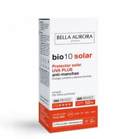 Comprar bella aurora bio10 solar uva plus piel sensible spf 50+ 50ml