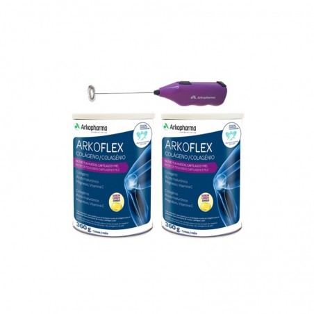 Comprar ARKOFLEX DUPLO COLÁGENO SABOR LIMÓN 2 X 360 G + REGALO BATIDORA al mejor precio en Farmacia4Estaciones, tu farmacia online Comprar ARKOFLEX DUPLO COLÁGENO SABOR LIMÓN 2 X 360 G + REGALO BATIDORA