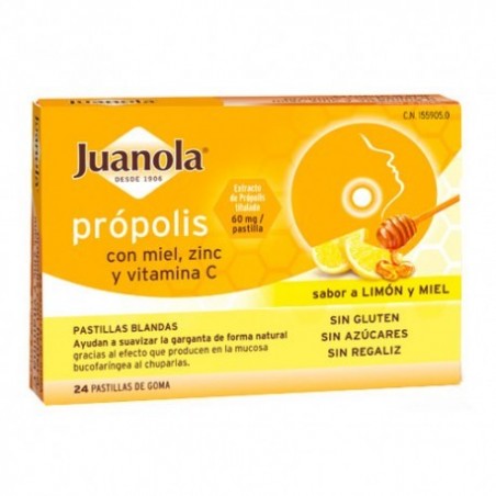 Comprar juanola própolis con miel,zinc y vitamina c 24 pastillas