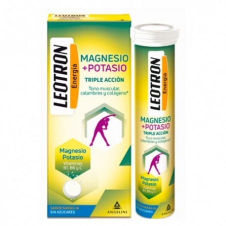 Comprar leotron magnesio + potasio + vit b1 + vit b6 + vit c 30 comprimidos efervescentes