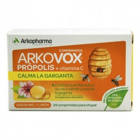 Comprar arkovox própolis con vitamina c sabor miel y limón 24 comprimidos arkopharma