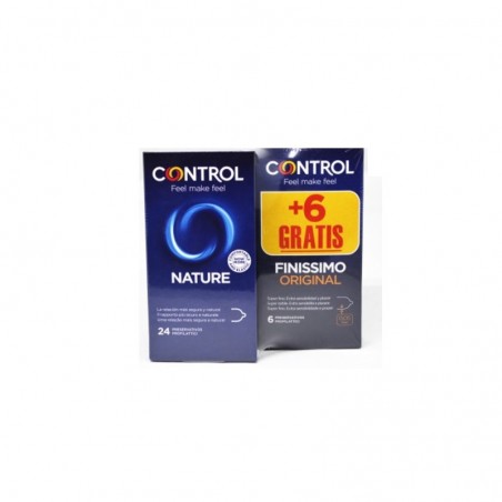 Comprar CONTROL PRESERVATIVOS NATURE 24 UNIDADES + 6 UNIDADES FINISSIMO ORIGINAL GRATIS al mejor precio en Farmacia4Estaciones, tu farmacia online Comprar CONTROL PRESERVATIVOS NATURE 24 UNIDADES + 6 UNIDADES FINISSIMO ORIGINAL GRATIS