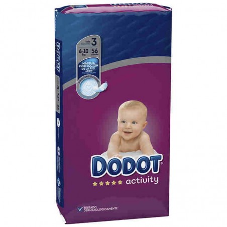 Comprar DODOT ACTIVITY T3 (6-10 KG) 56 UDS al mejor precio en Farmacia4Estaciones, tu farmacia online Comprar DODOT ACTIVITY T3 (6-10 KG) 56 UDS