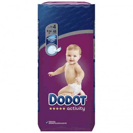 Comprar DODOT ACTIVITY T4 ( 9-14 KG) 48 UDS al mejor precio en Farmacia4Estaciones, tu farmacia online Comprar DODOT ACTIVITY T4 ( 9-14 KG) 48 UDS