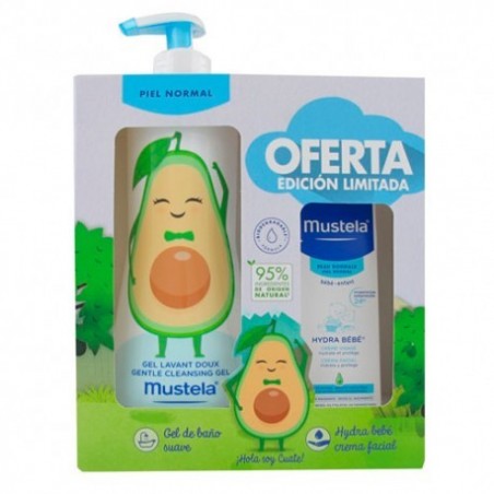 MUSTELA PACK HYDRA BEBE LECHE CORPORAL 500 ML + GEL DE BAÑO SUAVE 500 ML