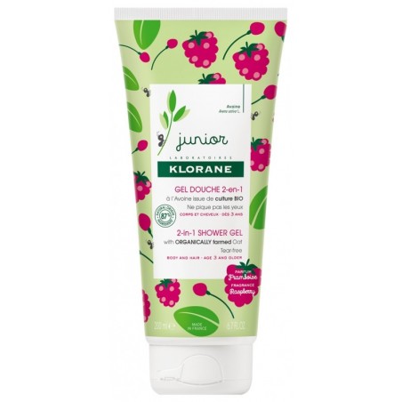 Comprar klorane junior gel de ducha 2 en 1 frambuesa 200 ml