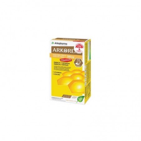 Comprar ARKOREAL JALEA REAL FRESCA 500 MG VITAMINADA 20 AMPOLLAS al mejor precio en Farmacia4Estaciones, tu farmacia online Comprar ARKOREAL JALEA REAL FRESCA 500 MG VITAMINADA 20 AMPOLLAS