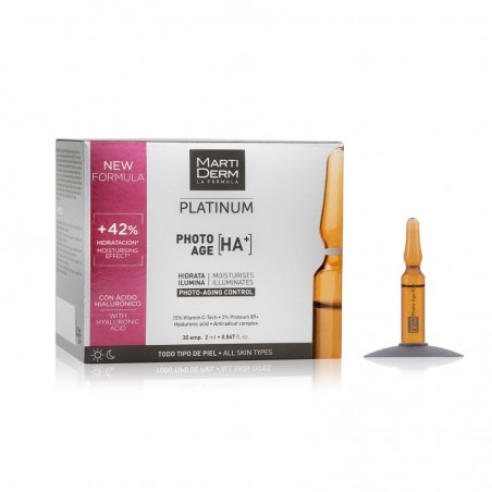 Comprar MARTIDERM PLATINUM PHOTO AGE HA+ 30 AMPOLLAS al mejor precio en Farmacia4Estaciones, tu farmacia online Comprar MARTIDERM PLATINUM PHOTO AGE HA+ 30 AMPOLLAS