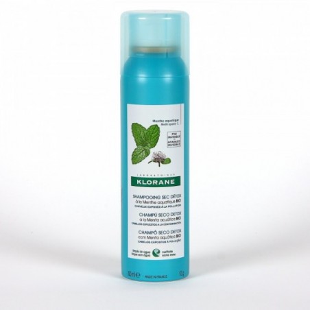 Comprar klorane champú seco detox a la menta acuática 150 ml