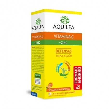 Comprar AQUILEA VITAMINA C + ZINC 28 COMPRIMIDOS EFERVESCENTES al mejor precio en Farmacia4Estaciones, tu farmacia online Comprar AQUILEA VITAMINA C + ZINC 28 COMPRIMIDOS EFERVESCENTES
