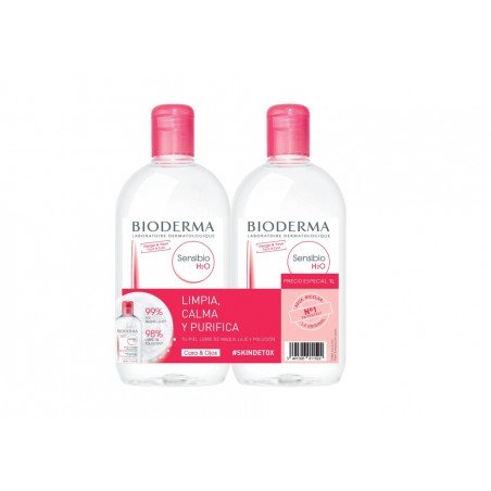 Comprar BIODERMA PACK SENSIBIO AGUA MICELAR 2X500 ML al mejor precio en Farmacia4Estaciones, tu farmacia online Comprar BIODERMA PACK SENSIBIO AGUA MICELAR 2X500 ML