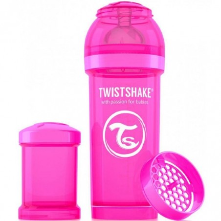 Comprar biberón twistshake anticólico rosa 260 ml