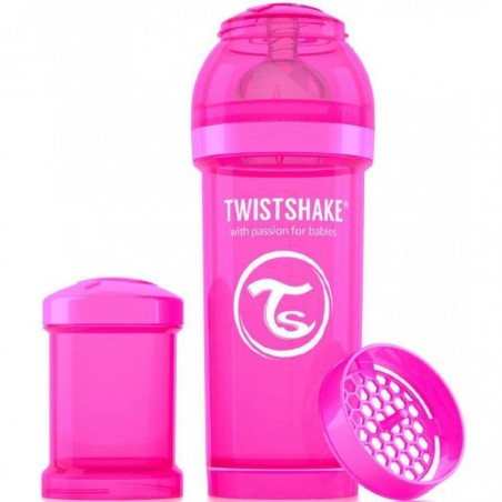 Comprar BIBERON TWISTSHAKE ANTICÓLICO ROSA 330 ML al mejor precio en Farmacia4Estaciones, tu farmacia online Comprar BIBERON TWISTSHAKE ANTICÓLICO ROSA 330 ML