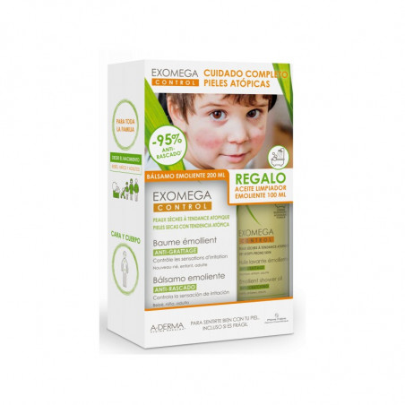 Comprar A-DERMA EXOMEGA CONTROL BÁLSAMO EMOLIENTE 200 ML + REGALO ACEITE LIMPIADOR 100 ML al mejor precio en Farmacia4Estaciones, tu farmacia online Comprar A-DERMA EXOMEGA CONTROL BÁLSAMO EMOLIENTE 200 ML + REGALO ACEITE LIMPIADOR 100 ML