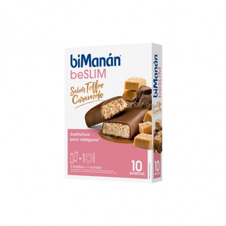 Comprar BIMANÁN BARRITAS BESLIM TOFFEE CARAMELO 10 UNIDADES al mejor precio en Farmacia4Estaciones, tu farmacia online Comprar BIMANÁN BARRITAS BESLIM TOFFEE CARAMELO 10 UNIDADES