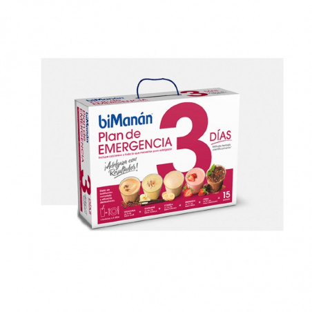 Comprar BIMANÁN PLAN DE EMERGENCIA 3 DÍAS 15 SOBRES al mejor precio en Farmacia4Estaciones, tu farmacia online Comprar BIMANÁN PLAN DE EMERGENCIA 3 DÍAS 15 SOBRES