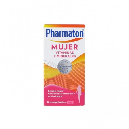 Comprar PHARMATON MUJER VITAMINAS Y MINERALES 30 COMPRIMIDOS al mejor precio en Farmacia4Estaciones, tu farmacia online Comprar PHARMATON MUJER VITAMINAS Y MINERALES 30 COMPRIMIDOS