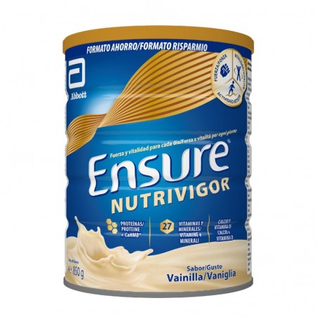 Comprar ENSURE NUTRIVIGOR POLVO VAINILLA 850 G al mejor precio en Farmacia4Estaciones, tu farmacia online Comprar ENSURE NUTRIVIGOR POLVO VAINILLA 850 G