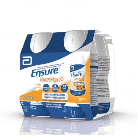 Comprar ENSURE NUTRIVIGOR DRINK VAINILLA 4 X 220 ML al mejor precio en Farmacia4Estaciones, tu farmacia online Comprar ENSURE NUTRIVIGOR DRINK VAINILLA 4 X 220 ML