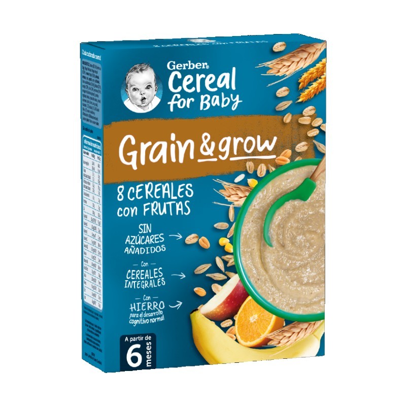 Comprar gerber papilla 8 cereales con fruta 250 g a precio online
