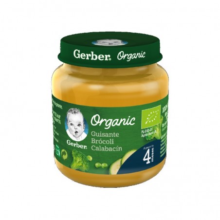 Comprar gerber organic tarrito guisante, brócoli y calabacín 125 g