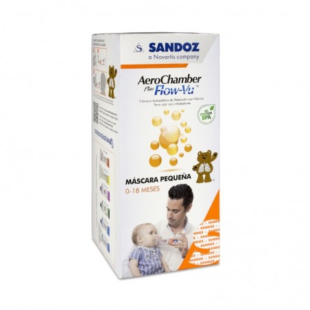 Comprar AEROCHAMBER PLUS FLOW-VU MÁSCARA PEQUEÑA (0-18 MESES) 1 UNIDAD al mejor precio en Farmacia4Estaciones, tu farmacia online Comprar AEROCHAMBER PLUS FLOW-VU MÁSCARA PEQUEÑA (0-18 MESES) 1 UNIDAD