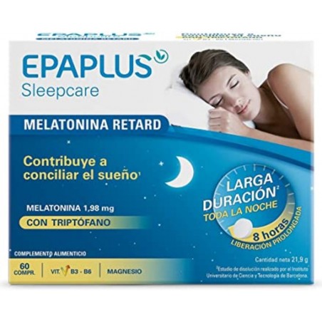 Comprar EPAPLUS RETARD + TRIPTÓFANO 60 COMPRIMIDOS al mejor precio en Farmacia4Estaciones, tu farmacia online Comprar EPAPLUS RETARD + TRIPTÓFANO 60 COMPRIMIDOS