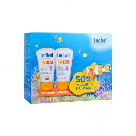 Comprar ladival duplo protector solar niños y piel atópica spf50+ 2 x 150 ml