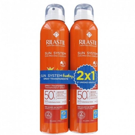 Comprar rilastil sun system duplo spray transparente infantil spf50+ 2 x 200 ml