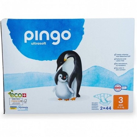 Comprar pingo pañales ecológicos talla 3 (4-9 kg) midi 2 x 44 unidades