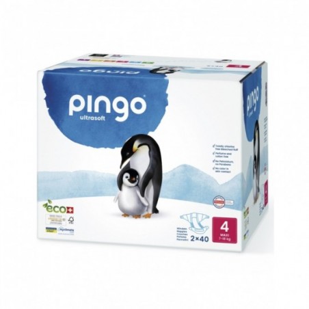 Comprar pingo pañales ecológicos talla 4 (7-18 kg) maxi 2 x 40 unidades