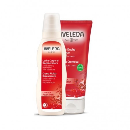 Comprar weleda pack granada gel de ducha cremoso + leche corporal regeneradora